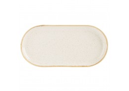 Seasons Oatmeal Narrow Oval Plate